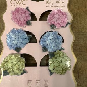 CWC Floral Bag Clips Set with magnets on back